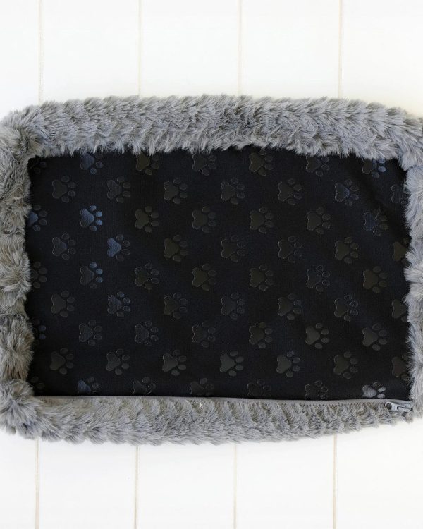 Charcoal Plume Pet Crate Pad COVER ONLY