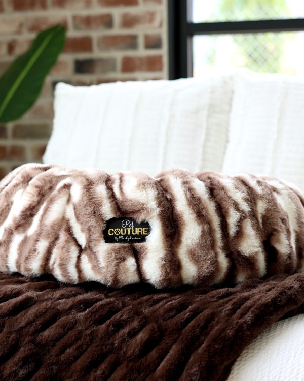 Cloudy Day Brown Pet Bed COVER ONLY