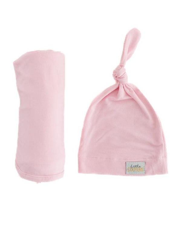 Swaddle and Hat - Baby Pink