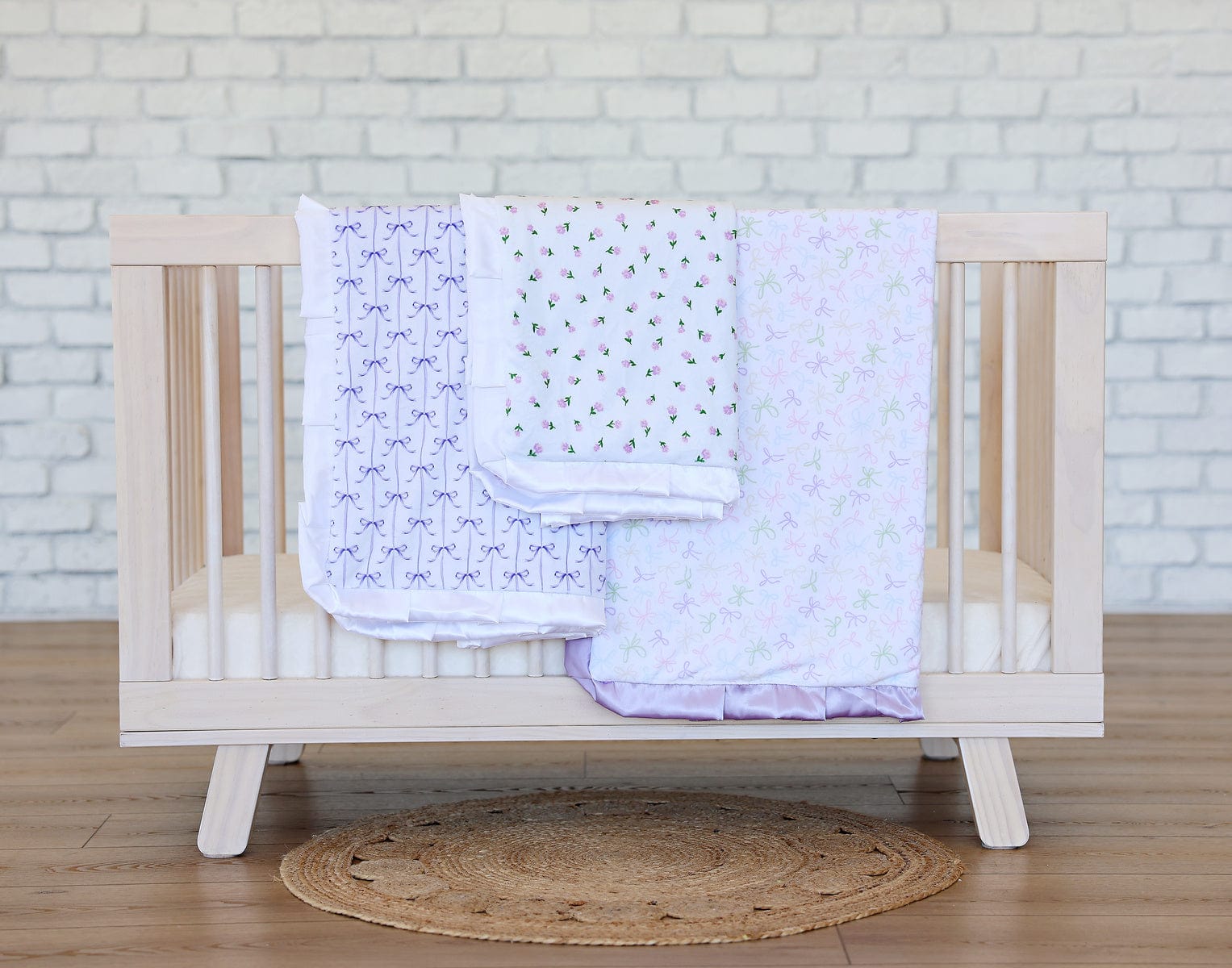 Itsy Bitsy Flower Lilac Blanket - Image 2