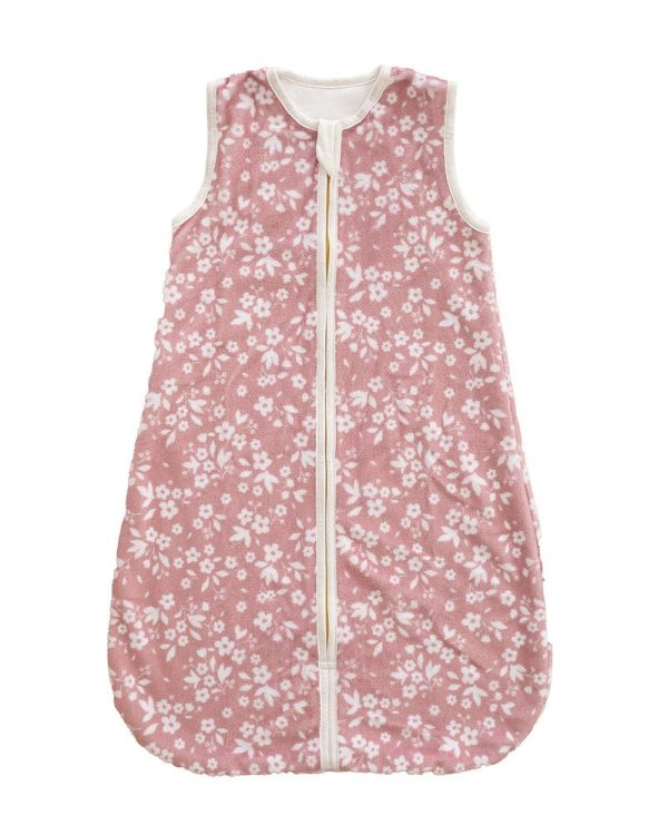 Dainty Floral Pink Wearable Minky Blanket