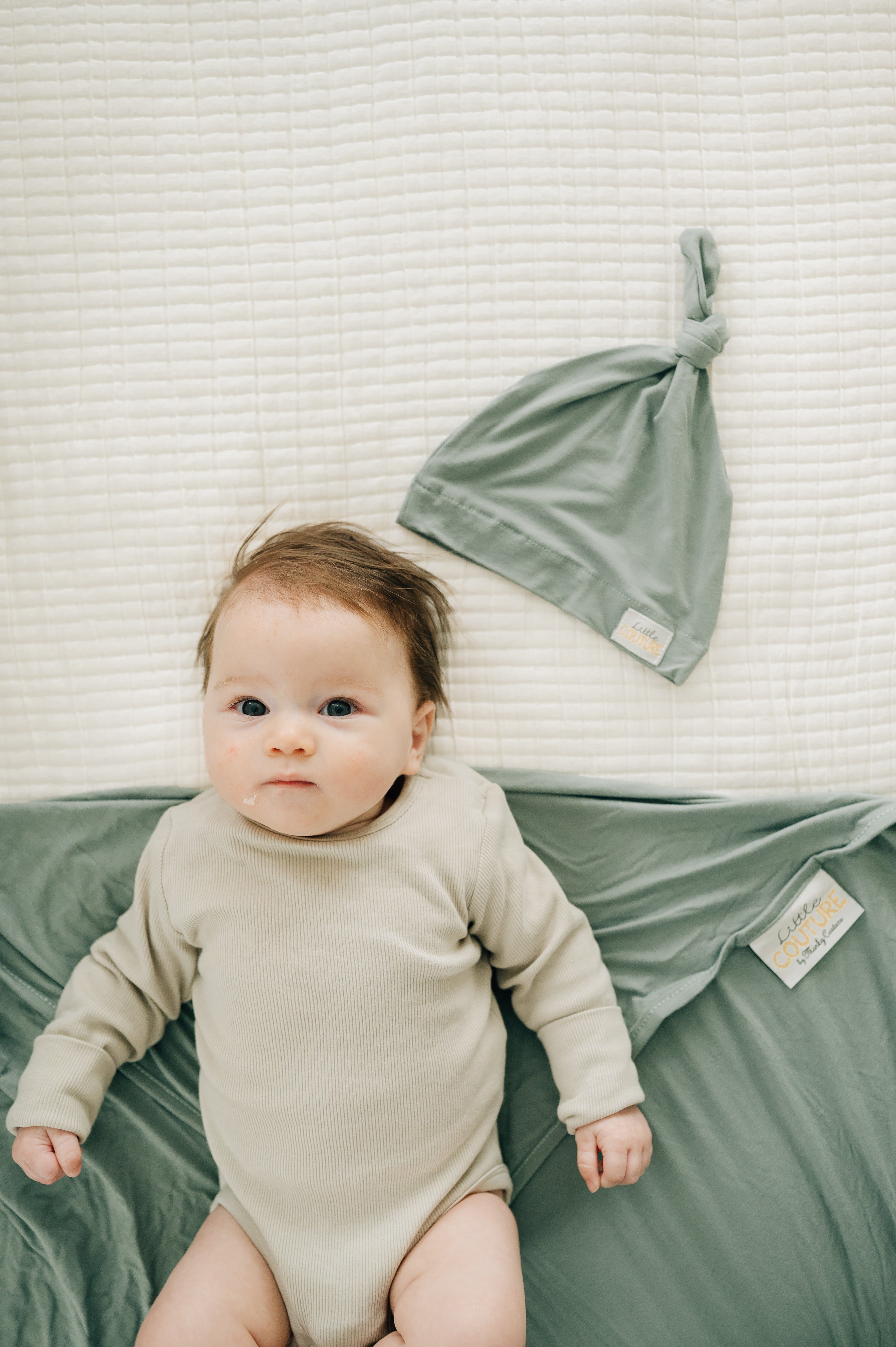 Swaddle and Hat - Mist - Image 4