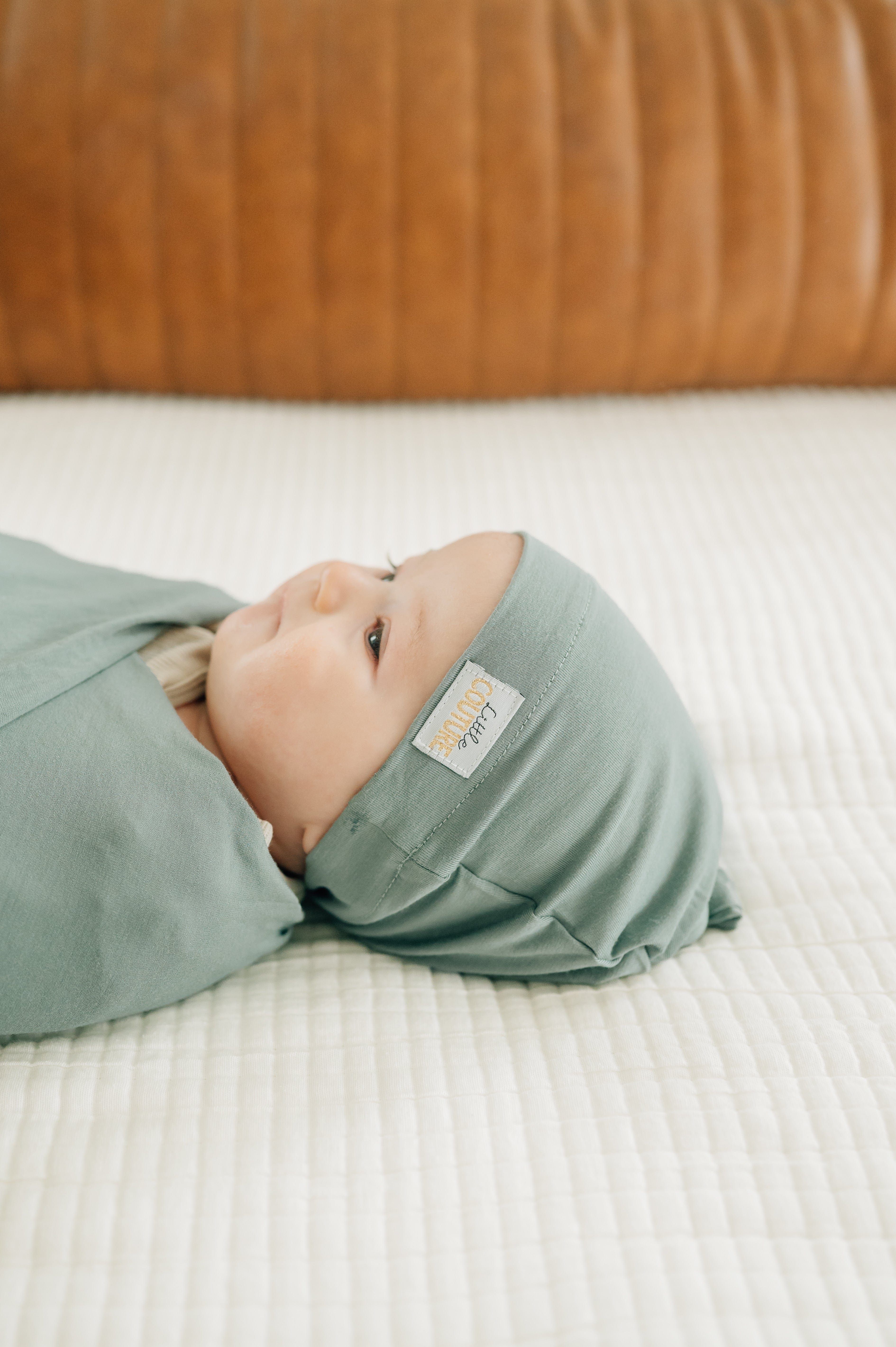Swaddle and Hat - Mist - Image 5