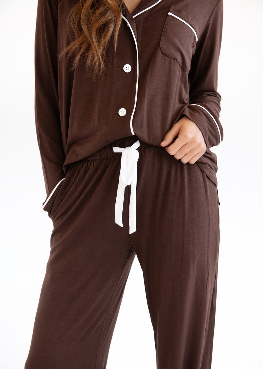 Middle of the Night Button Up - Coffee - Image 7