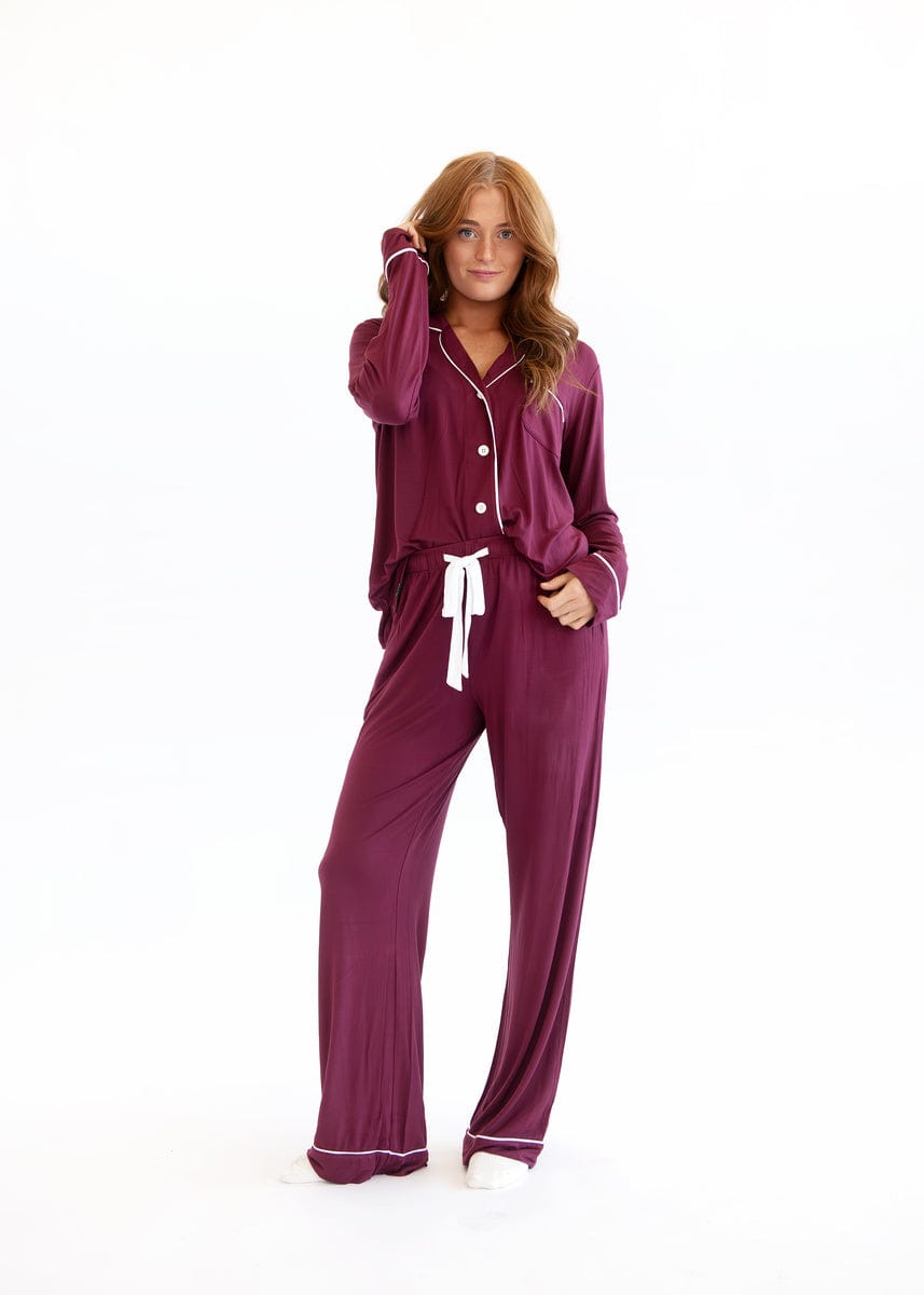Middle of the Night Button Up - Maroon - Image 2