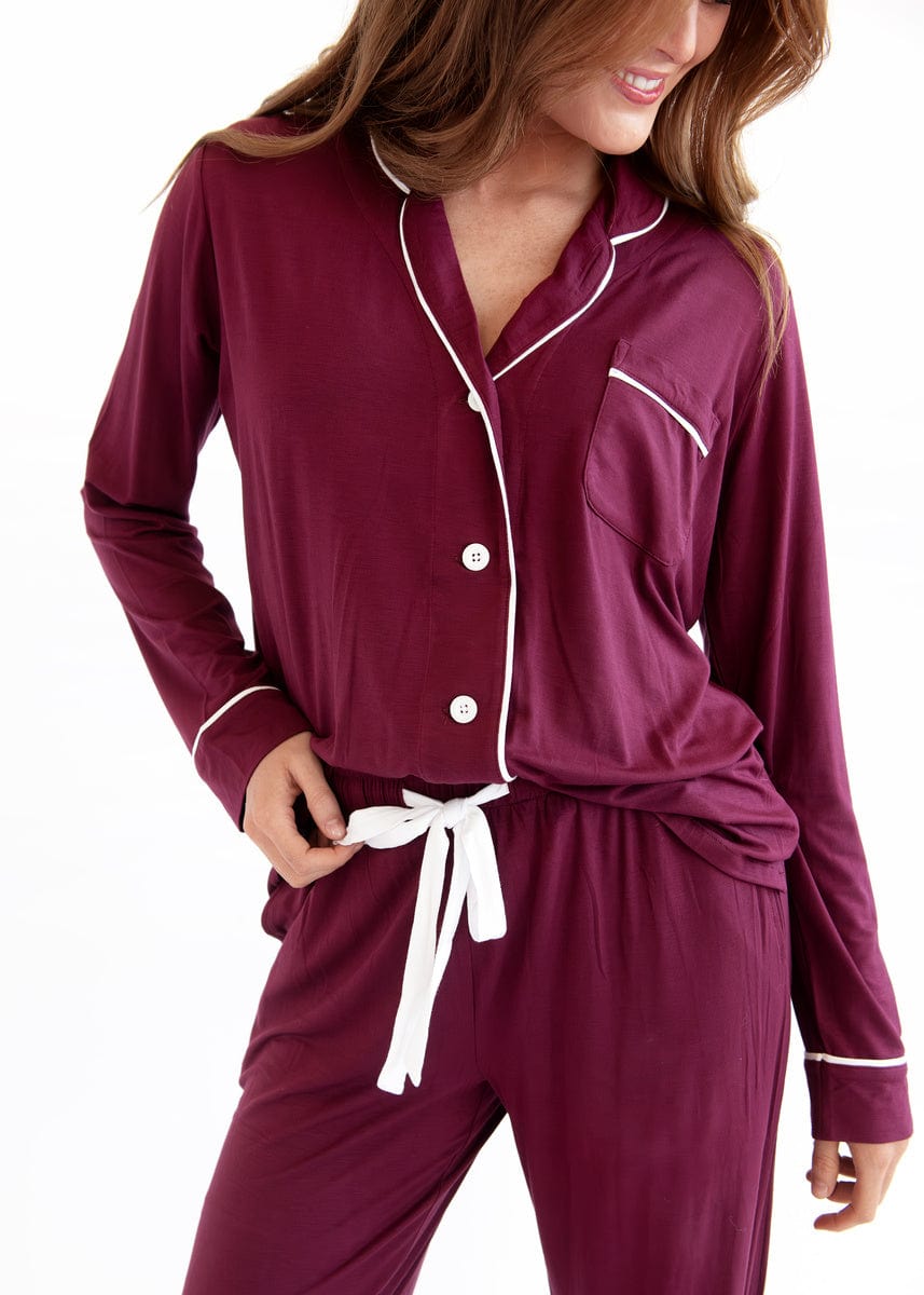 Middle of the Night Button Up - Maroon - Image 6