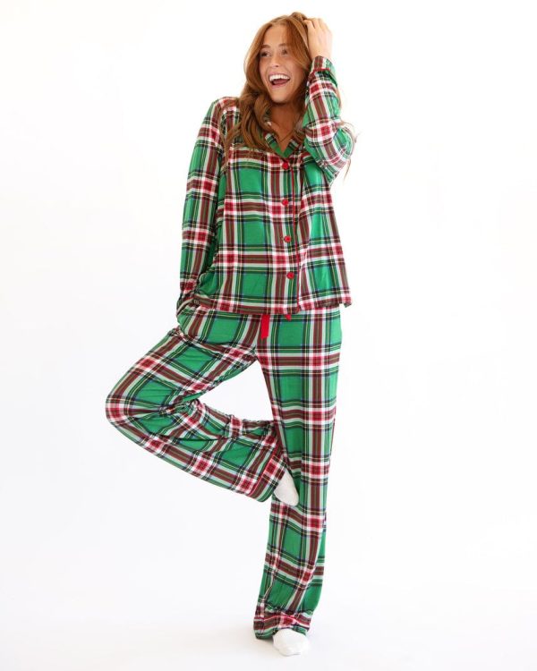 Middle of the Night Button Up - Green Plaid