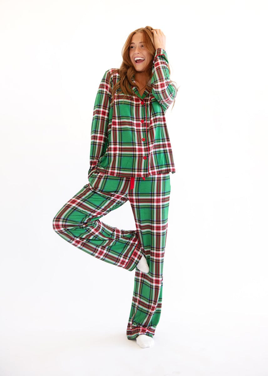 Middle of the Night Button Up - Green Plaid