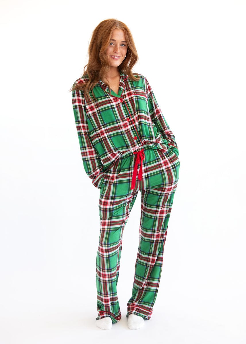 Middle of the Night Button Up - Green Plaid - Image 2