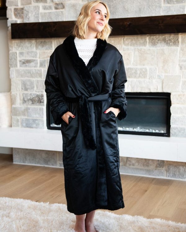 Satin Black Robe