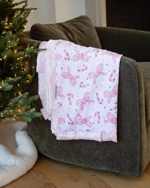 Candy Cane Bows Blanket