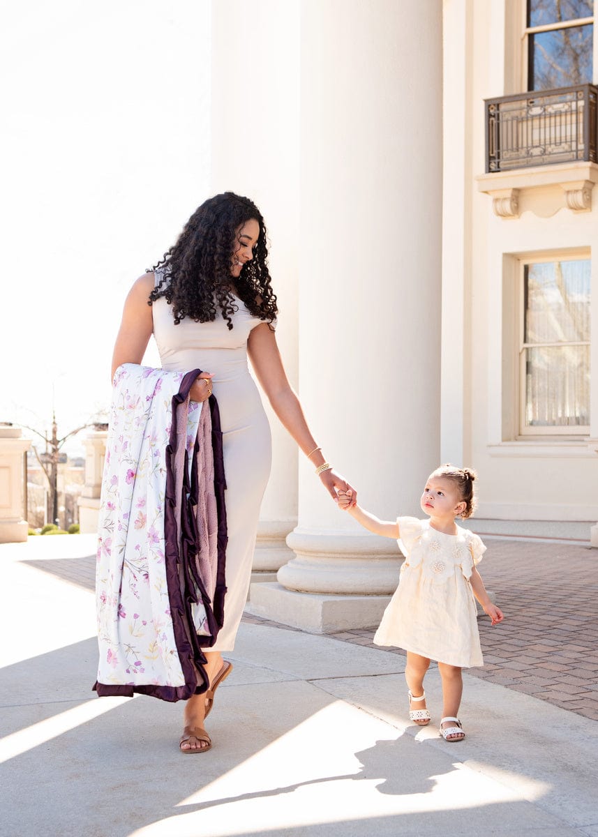Dusty Plum Wildflower Blanket - Image 2