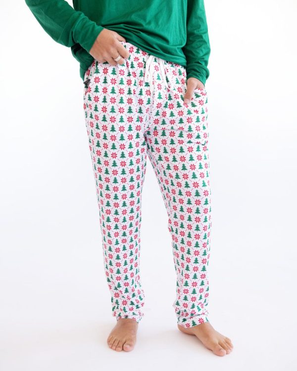 Montage Men's Jogger - Poinsettia and Tree