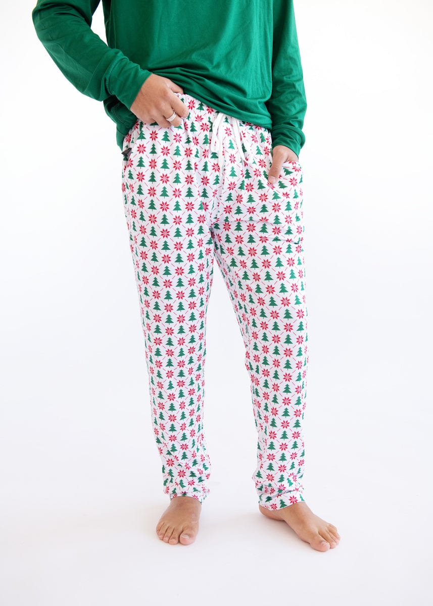 Montage Men's Jogger - Poinsettia and Tree