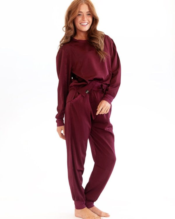 Must be Satin Pajamas - Maroon