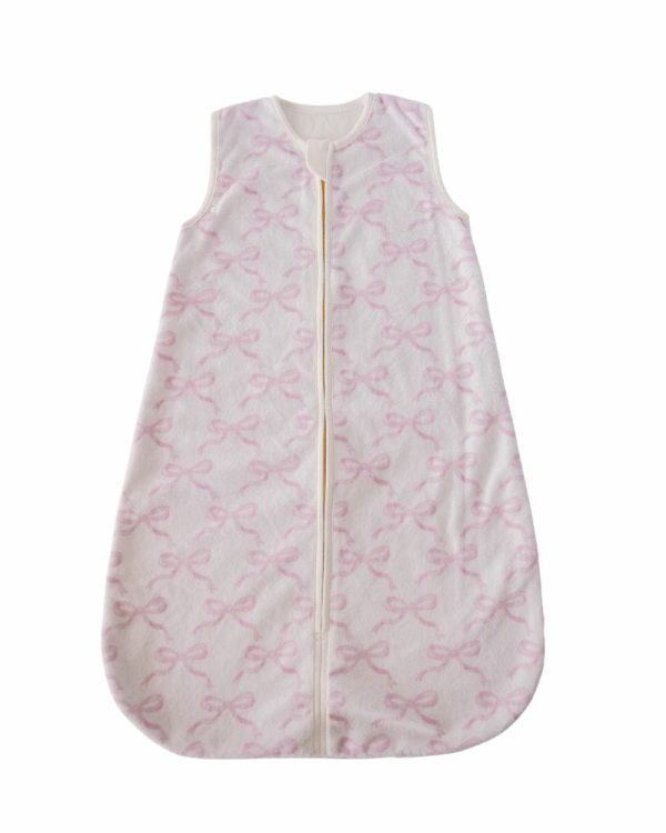 Pretty Pink Bows Wearable Minky Blanket