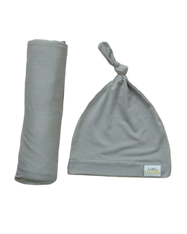 Swaddle and Hat - Tranquil Dove