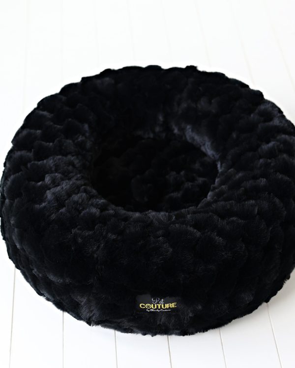 Black Crinkle Pet Bed COVER ONLY