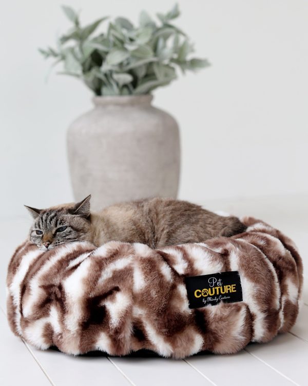 Cloudy Day Brown Pet Bed