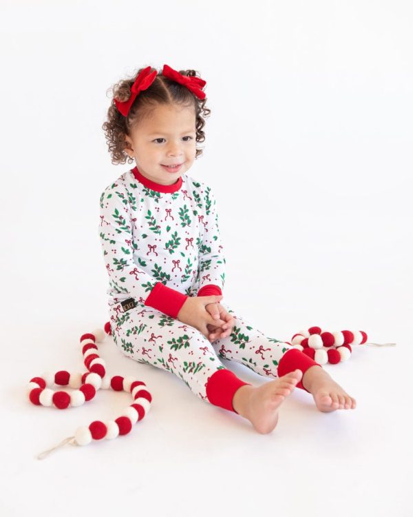 Snug-Fitting Unisex Toddler Matching Set - Holiday Bow