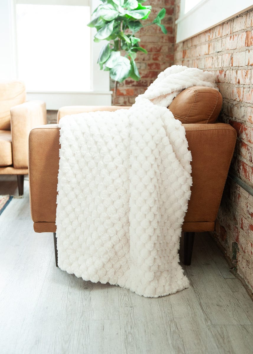 Belgian Waffle Cream Blanket - Image 2