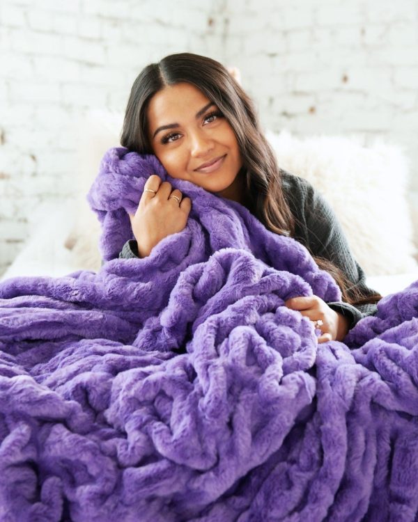 Hugs Meadow Violet Blanket