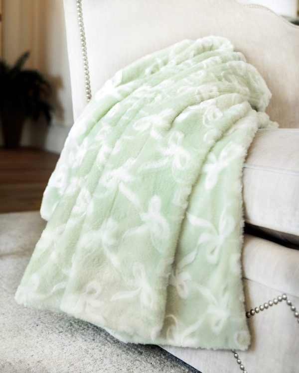 Bows Mint Blanket