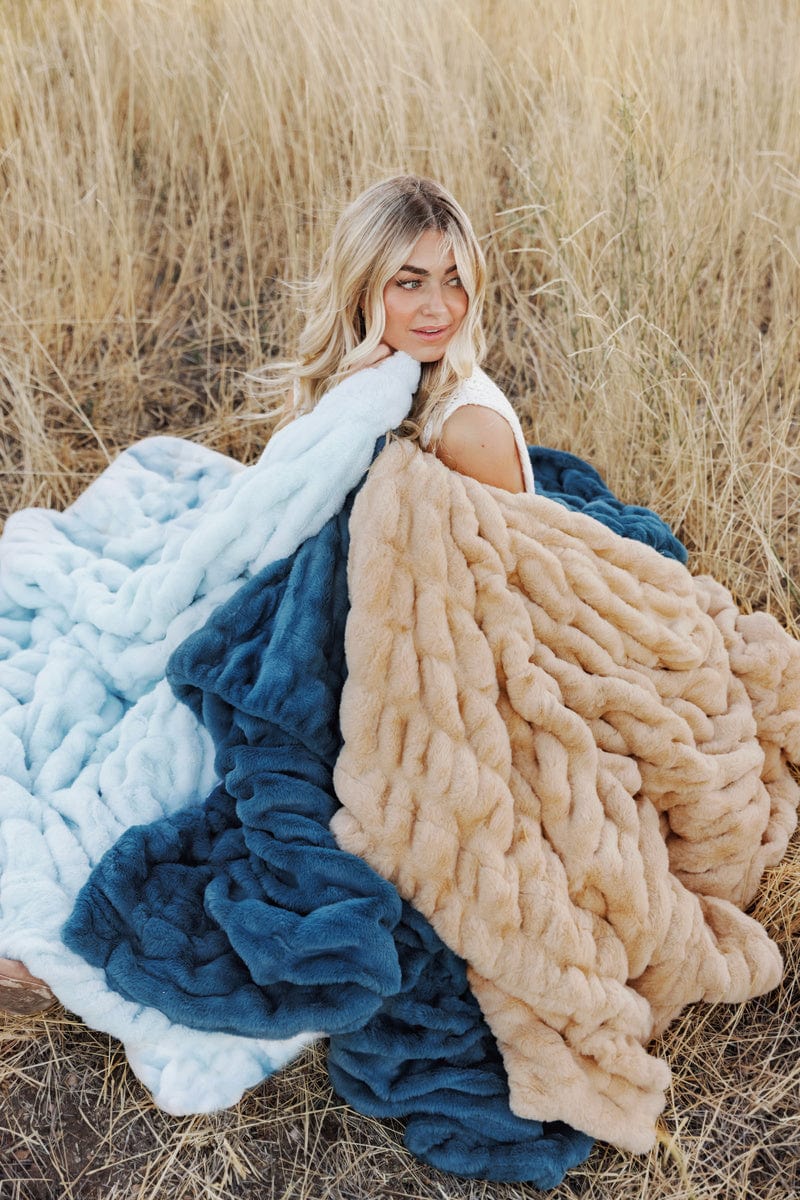 Hugs Midnight Blue Blanket - Image 5